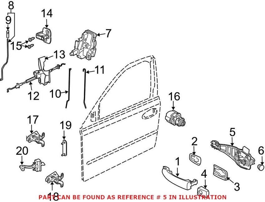 Door Handle Bracket - Front Driver Side